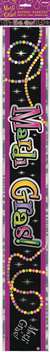 Mardi Gras Beads Banner 12' Foil