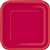 16 Ruby Red 7in. Square Plates