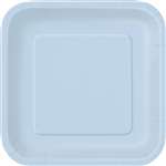14 Baby Blue 9in. Square Plates