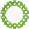 Lime Green Polka Dots 9in Plates
