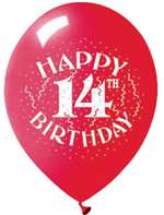 Happy 14th Latex Balloons