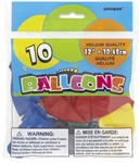 Standard Assorted 12in 10 Count Latex Balloons