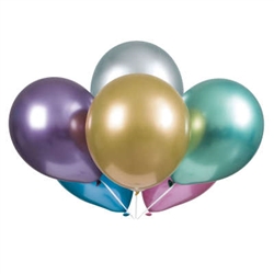 Assorted Platinum 11" Latex Balloons