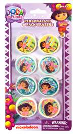 Dora Explorer 8Pk Eraser