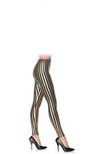 GOLD/BLACK STRIPED LEGGINS L/XL