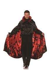 Bat Cape Red Satin