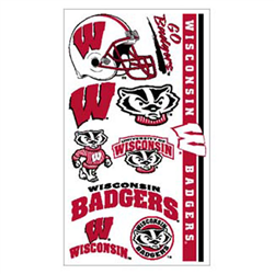 University Of Wisconsin Temporary Tattoos Sheet