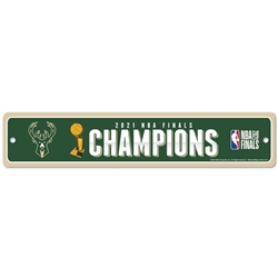 World Champions Milwaukee Bucks Street Sign/Zone Sign