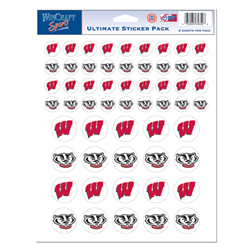 University Of Wisconsin - Badgers Stickers Sheet 8.5 in. X 11 in.