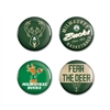 Milwaukee Bucks Buttons 4 Pack