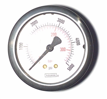 Kirby Morgan Gauge, 0 - 5000 PSI, H.P.