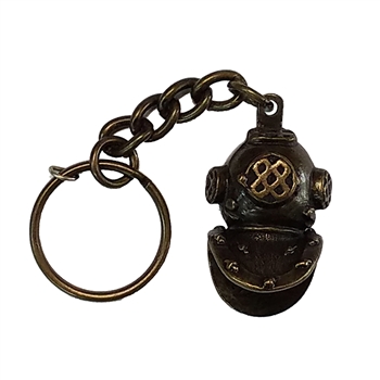 U.S. Navy Mark V Helmet Key Chain - Brass