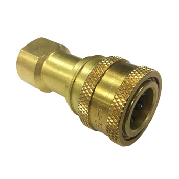 Eaton Hansen B2-H16SL ISO-B Interchange Hydraulic 2-Way 1/4" FNPT Female Brass Quick Disconnect Fitting