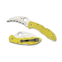 Spyderco Tasman Salt 2 Knife - H1 Steel Blade, Yellow FRN Handle