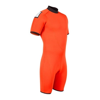 Henderson 3mm Men's Fire Fleece Rescue Swimmer Safety Orange Backzip Shorty