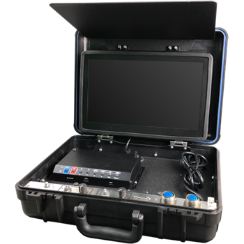 CON-3500/D Suitcase Dual Console With 15" Color LCD Monitor & HDD DVR Recorder by Outland Technology