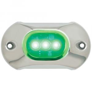 Attwood Light Armor Underwater LED Light - 3 LEDs  - Green [65UW03G-7]