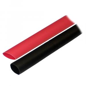 Ancor Adhesive Lined Heat Shrink Tubing (ALT) - 1/2&quot; x 3&quot; - 2-Pack - Black/Red [305602]