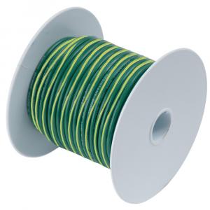 Ancor Green w/Yellow Stripe 10 AWG Tinned Copper Wire - 100' [109310]