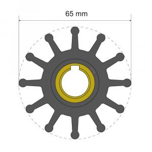 Albin Group Premium Impeller Kit 65 x 15.8 x 51mm - 12 Blade - Key Insert [06-01-019]