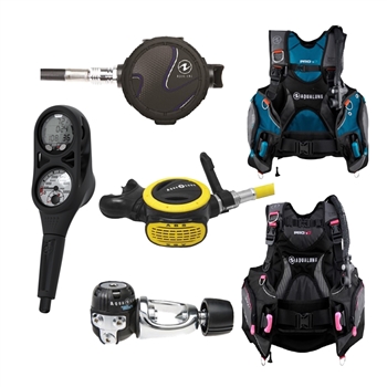 Aqua Lung's "Essential Package": Pro HD BCD, Titan Regulator, ABS Octopus, i300R 2 Gauge