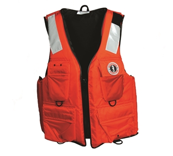 Mustang Survival Classic Industrial Flotation Vest w/ 4 Pockets & SOLAS Reflective Tape