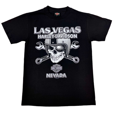 Las Vegas Skull  &  Cross Wrenches - Shop Harley-Davidson T-Shirts