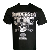 Henderson Skull  &  Crosswrenches - Shop Harley-Davidson T-Shirts