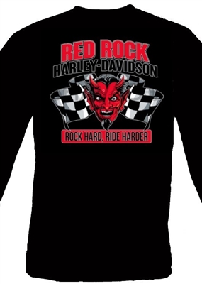 Men's Red Rock Devil Long Sleeve - Las Vegas Harley Davidson