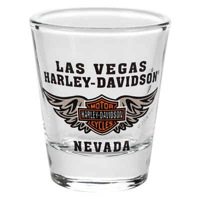 Clear StandardHarley-Davidson Winged Logo Shot Glass