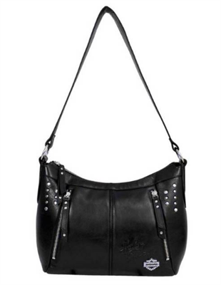 Bar & Shield Crystal Hobo Purse