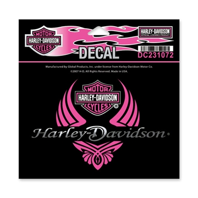 H-D SMALL CHROME DIVA WINGS DECAL
