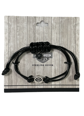 H-D B&S Circle Outline Cord Bracelet