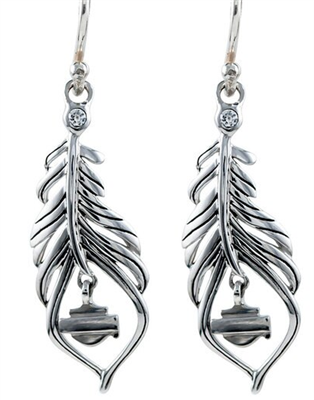 Harley-Davidson Large Boho Feather Earring