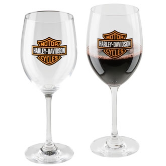 Harley-Davidson Bar & Shield Glass Wine Set