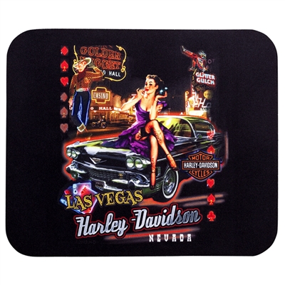 Vintage Pinup Las Vegas Harley-Davidson Mousepad