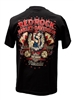 Men's Tatted Rocker Red Rock Harley Black Tshirt w &  Vintage Babe