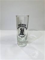 RED ROCK TALL 1 SKULL  SHOT GLASS