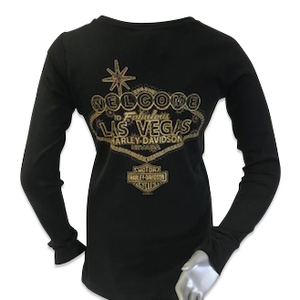 Ladies Montage T-Shirt With Gold Henderson Harley-Davidson