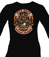 Women's Retro Pinup Long Sleeve V-Neck