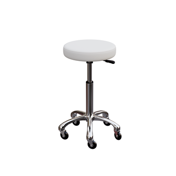 SPA NUMA Button Stool with Metal Base - USA-1023A-White