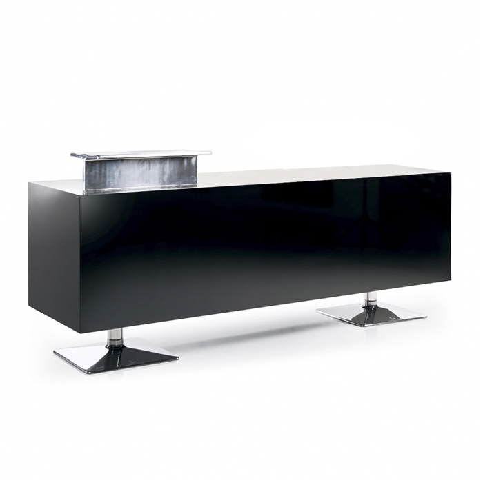 Black Torix Reception Desk by Gamma & Bross Spa, Gamma & Bross Receptionist Desk, Gamma and Bross Receptionist desk