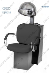 Pibbs 3969 Pisa Dryer Chair - Black Steel Base