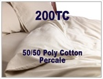 200TC 50/50 Cotton Percale Round Duvet Cover