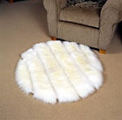 Round Sheepskin Rug