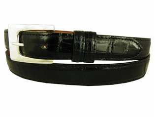 Alligator Belt with 1 " Sterling Silver Catalina Buckle