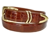 Alligator Belt 1 3/16" with Scottsdale Gold-Plated Buckle Set