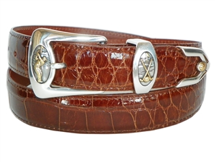 Cognac Alligator Belt