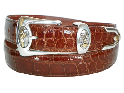 Cognac Alligator Belt