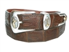 Crocodile Belt 1 3/16" with Golf "Perfect Swing" Buckle Set